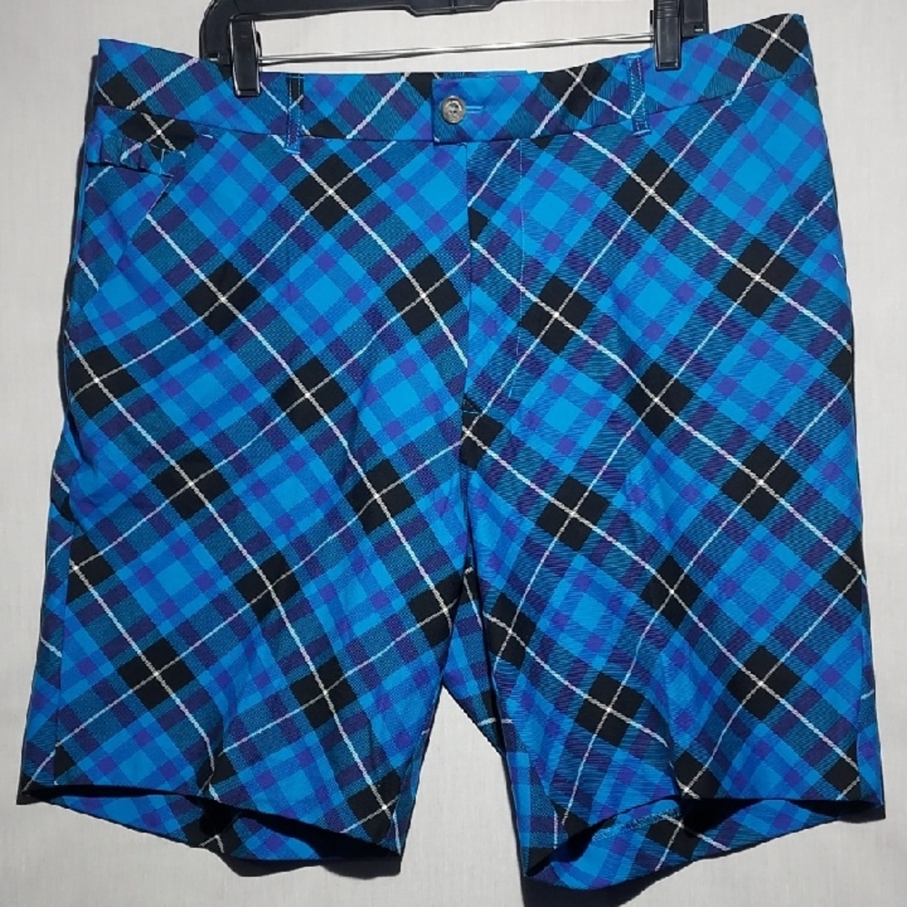 Royal & Awesome Tartan Plaid Golf Shorts Mens Size‎ 40